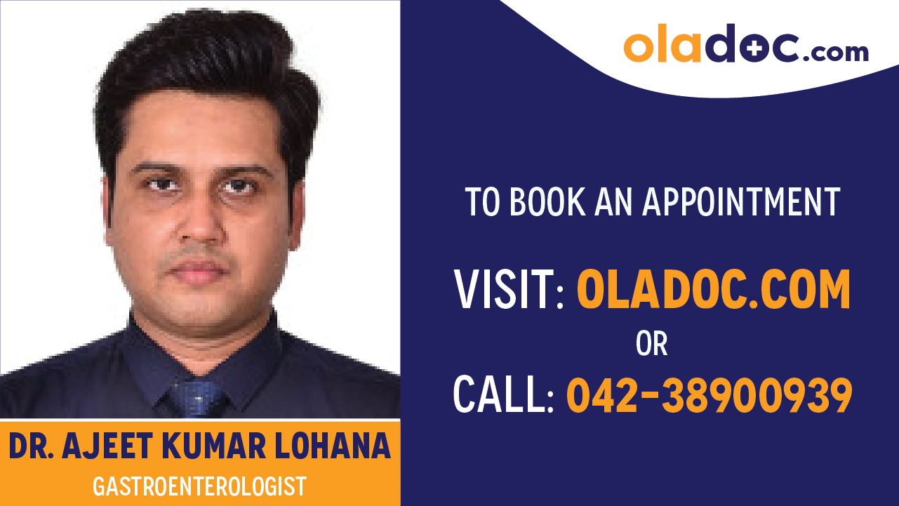 Book appointment with Dr.Ajeet Kumar Lohana-best Gastroenterologist in karachi